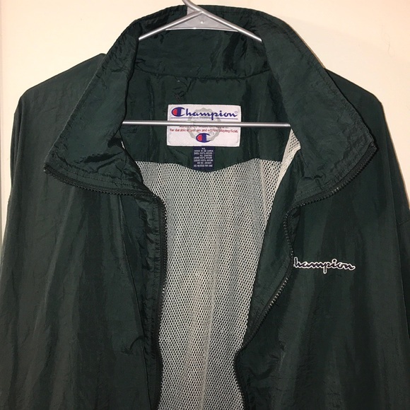 green champion windbreaker